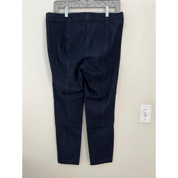 THE ROW STRATTON STRETCH DENIM CROPPED HIGH RISE LEGGINGS L - Picture 3 of 6